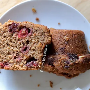 Cranberry bran muffin ($3)