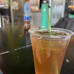 My iced mint green tea was very refreshing!