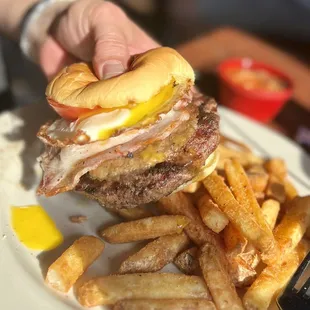 Full English breakfast burger