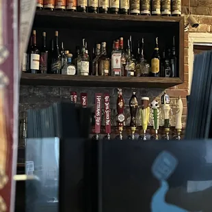 bottles of alcohol on shelves