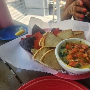 Green Dog dip - spinach artichoke.