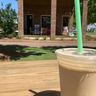 My coffee shake and Lost Coffee store front