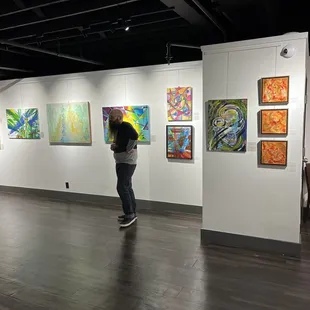 Andy J Mosure and Vicky Shaffer White art on display