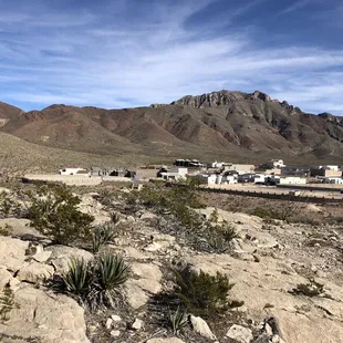 On top of tin mine hill.