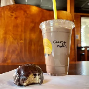 Cookie dough bite, cherry mocha