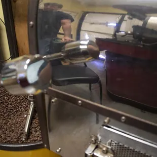 coffee beans being roasted