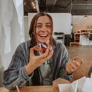 Berry compote toast (no longer on the menu) but SO GOOD.