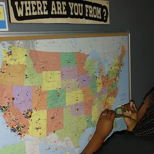 "Where area your from" map.