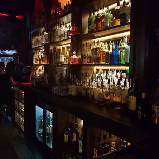 The liquor wall.