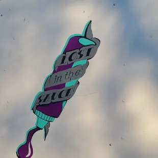 a kite flying in the sky