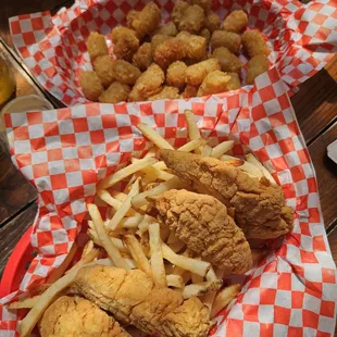 Chicken Tenders, Tater tots