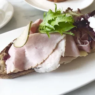 Open Faced Ham Sandwich