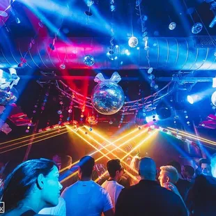 people dancing at a disco