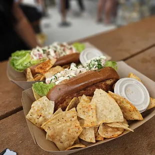 Lobster roll with these yummy chips. Highly recommend