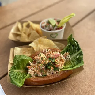 Lobster roll &amp; ceviche