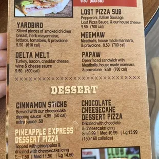 Sandwiches and dessert