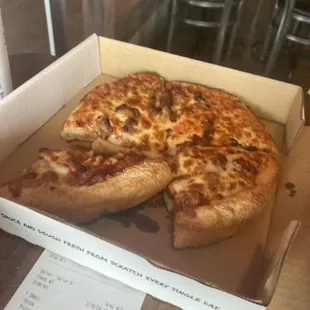 Individual thick crust pizza Italian sausage and pork sausage