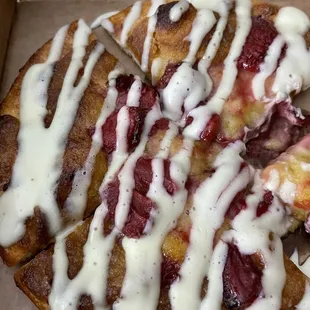 The strawberry dessert  delicious  even the left overs for breakfast the next day!!