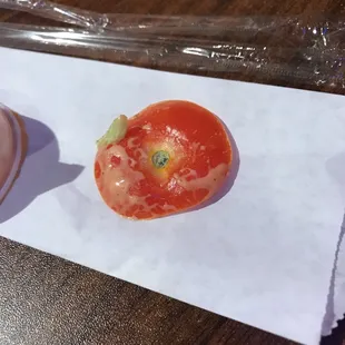 Tomato end piece in the house salad..  Guess it's too much to ask to get something from the middle.