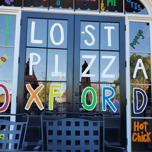 the front door of a restaurant