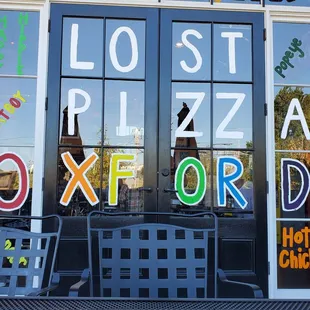 the front of the restaurant