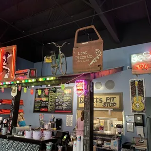 the inside of a restaurant