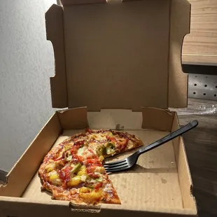 This is a small El Diablo thin crust