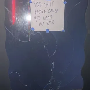 I'm assuming someone broke this? Lol