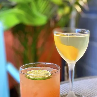 COVID OUTDOOR HH: Greyhound ($11) &amp; 50/50 Martini w/ bimini reserved+coconut washed gin, lillet blanc, orange bitters ($13)