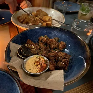 chicken wings and fried chicken, food