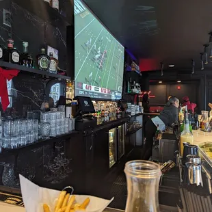 Bar area. Downstairs dining