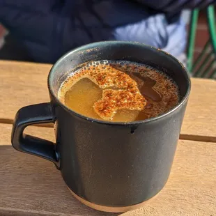 Hot apple cider. Yum