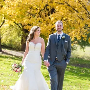 Out on the golf course.