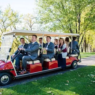 The golf cart they let you use to take photos on the property.