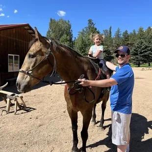 An old tired horse they let you take your littles on named "Uncle Buck"