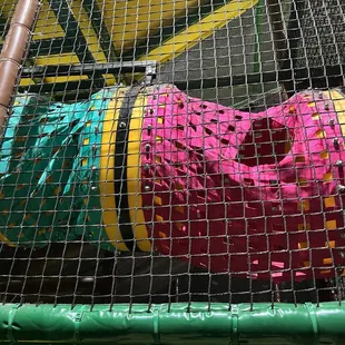 Ripped playground tunnel