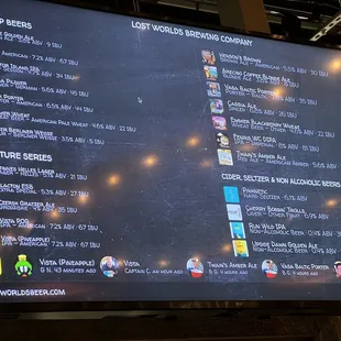 Beer Menu