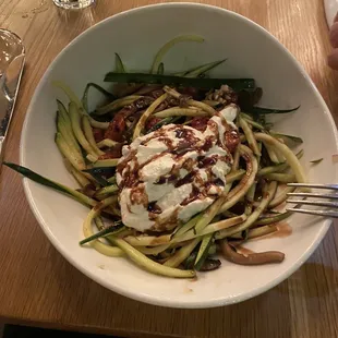 Zucchini Mushroom Caprese Bowl