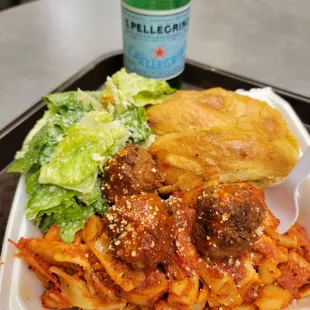 The Pasta Marinara &amp; Salad special $10 (with drink)
