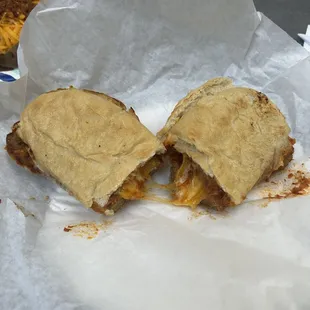 Meatball Sub with homemade bread.