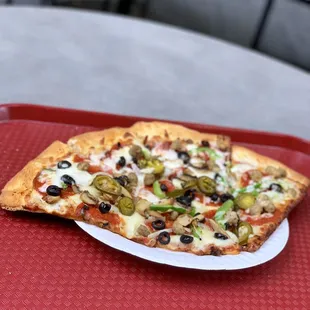 Supreme Pizza Slice !!!! $4 dollars!!  A slice!!