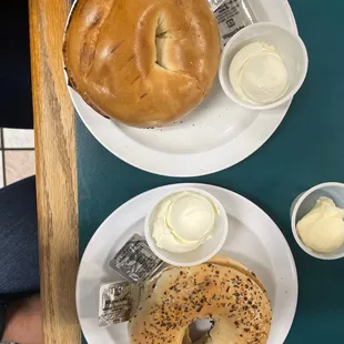 Bagels with their yummy cream cheese