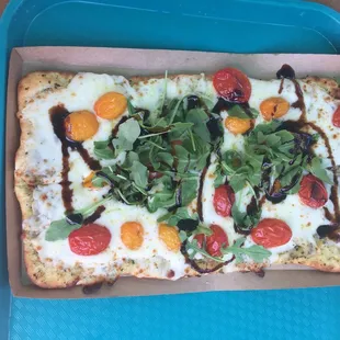 Bruschetta Flatbread *vegetarian options on back of menu. Decent option.