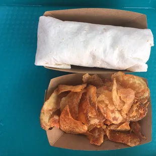 Southwest Wrap with Chips. Meh