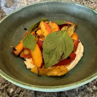 Peach and tomato salad