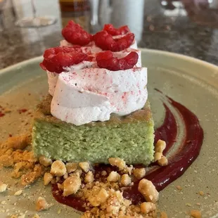 Matcha tres leches cake