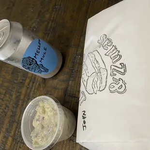 Sandwich, potato salad &amp; in house made mellow mule