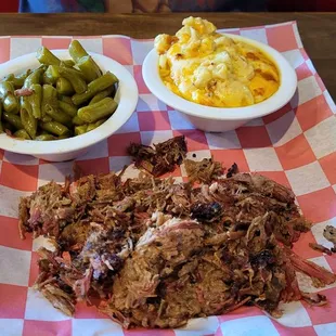 Shredded brisket with 2 sides