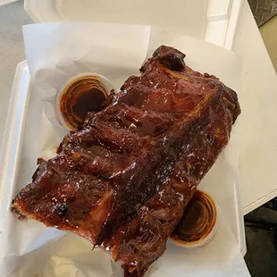 Mesquite smoked 1/2 Rack BBQ ribs