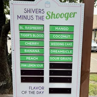 Shivers minus the &quot;shooger.&quot;